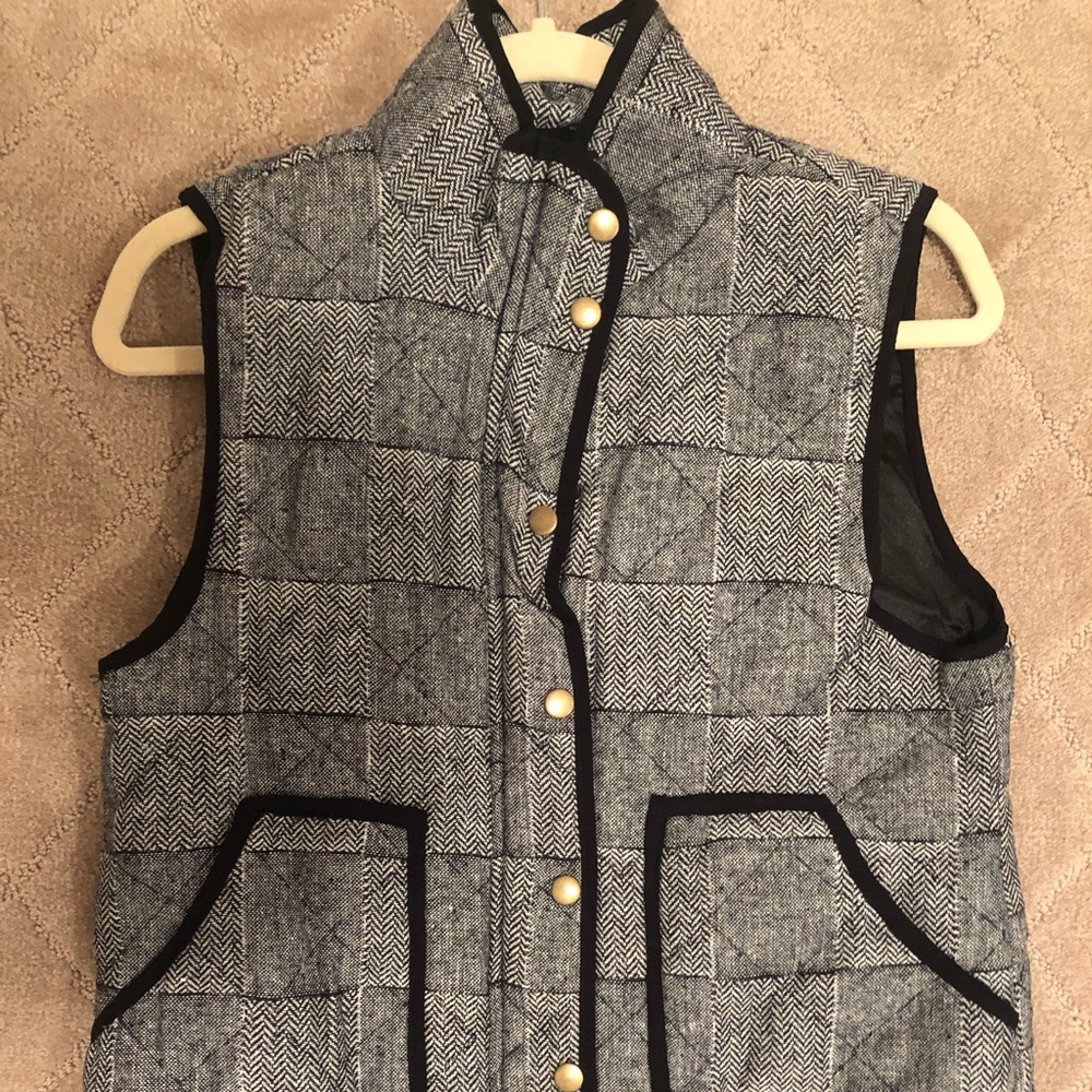 Blue Rain Black & White Womens Blazer